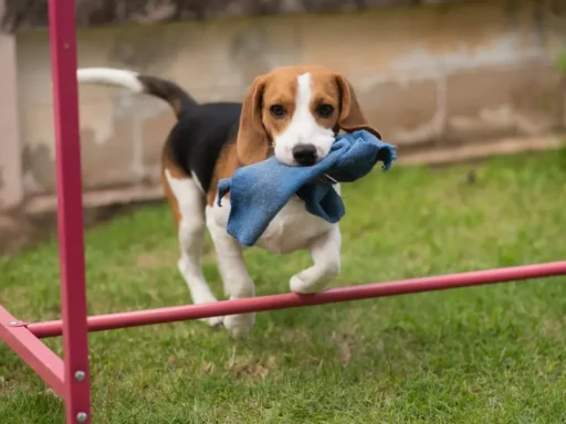 Un cachorro aprendiendo a ir al baño en un entorno familiar y acogedor.