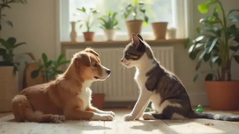 Creación de un horario de alimentación para un gato y un perro