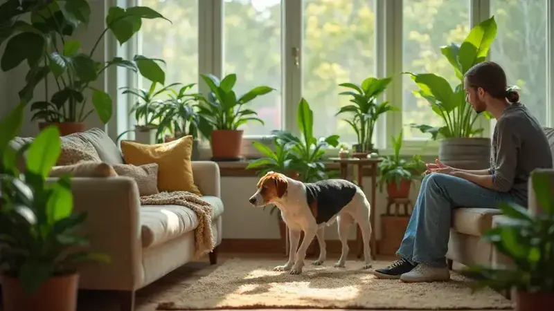 Una imagen de plantas tóxicas como lirios y filodendros que son peligrosas para las mascotas.